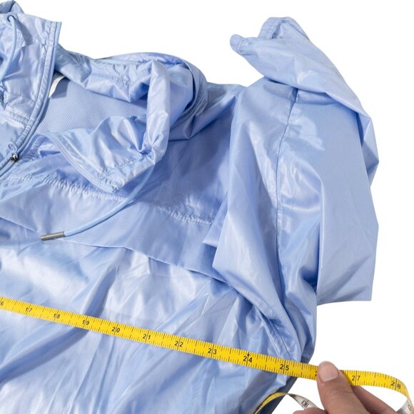 Layers Light Blue Windbreaker Zip Up Vintage SZ L Lightweight Jacket Windproof - Picture 3 of 7